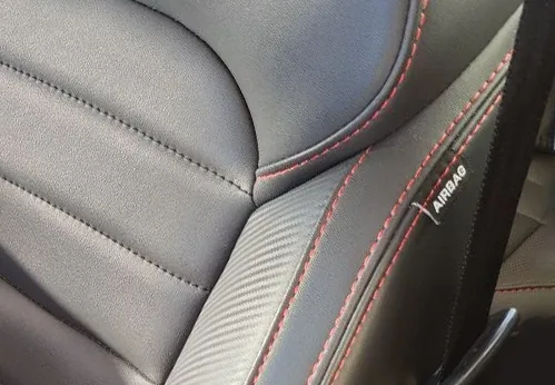 SRS airbag tag on MG seat bolster