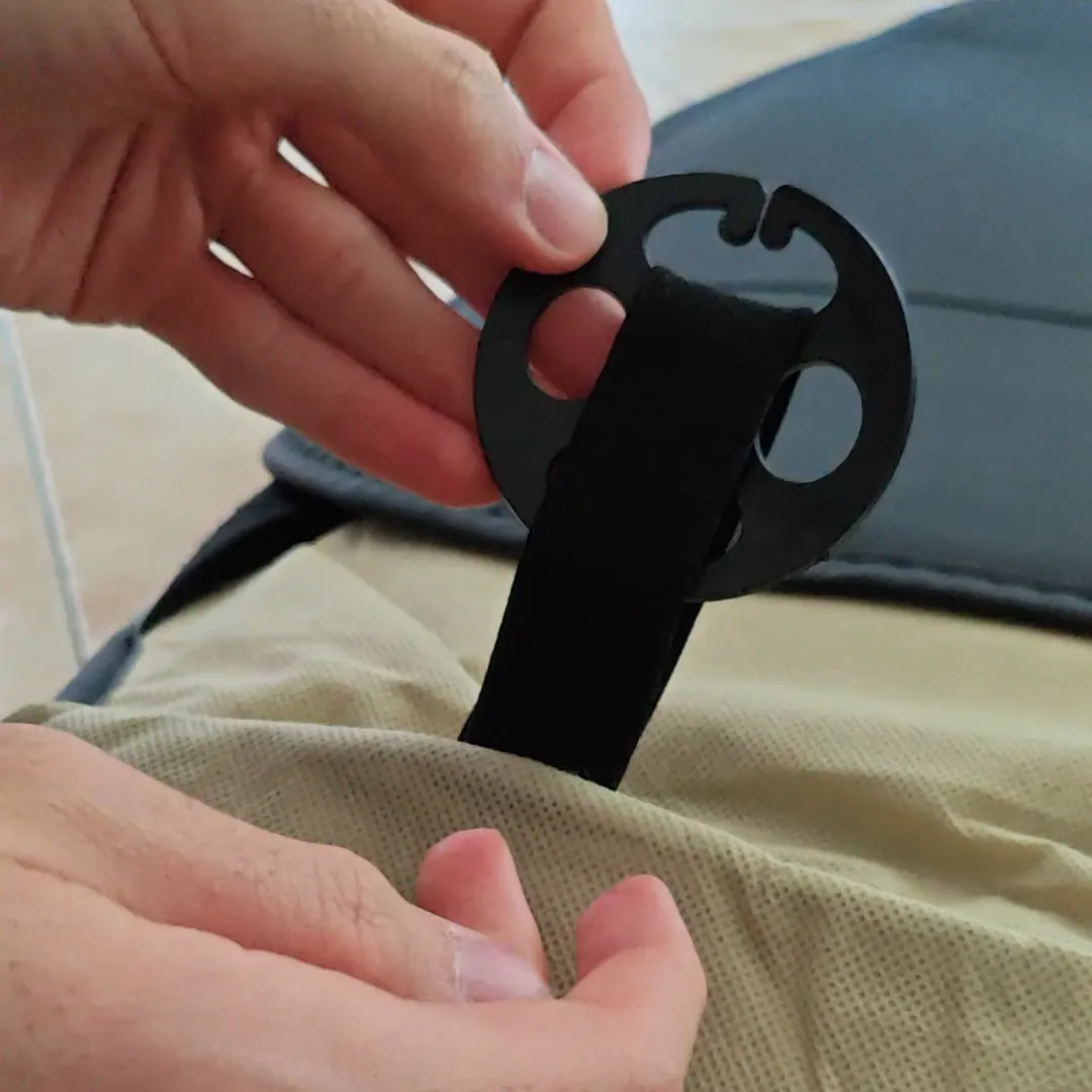 Second step of plastic disc installation